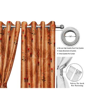 Brown Polyester Digtal Printed Curtain 2