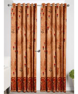 Brown Polyester Digtal Printed Curtain 1