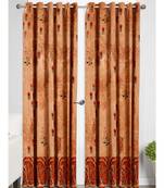 Brown Polyester Digtal Printed Curtain