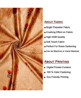 Brown Polyester Digtal Printed Curtain 3