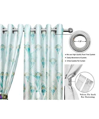Light Green Polyester Digtal Printed Curtain 2