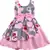 Wishkaro Baby Pink Party Wear A- Line Dress  for Girls