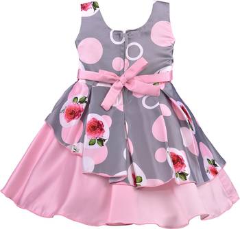 Wishkaro Baby Pink Party Wear A- Line Dress  for Girls 2