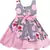 Wishkaro Baby Pink Party Wear A- Line Dress  for Girls