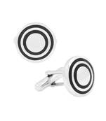 Round Black Target Cufflinks In Box