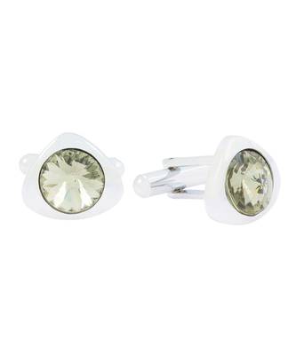 Triangle Grey Crystal Cufflinks In Box 2