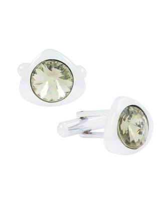 Triangle Grey Crystal Cufflinks In Box 4