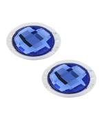 Oval Blue Crystal Cufflinks In Box