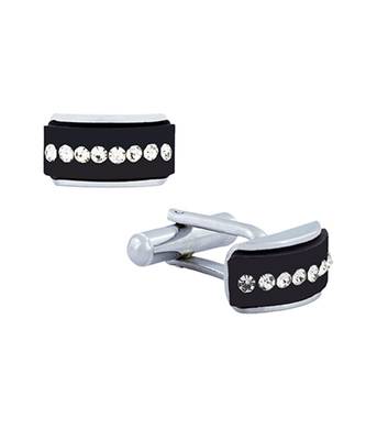 Rectangle Black Diamond Cufflinks In Box 4