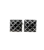 3D Checks Black Cufflinks In Box