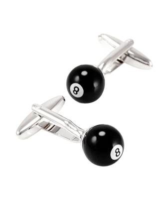 8 Black Snooker Billiards Pool Black Cufflinks 2