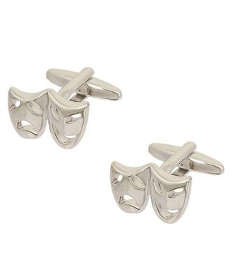 Venetian Mask Drama Silver Cufflinks In Box 1