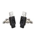 Usb Pen Drive Black Cufflinks In Box