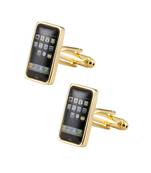 iPhone Mobile Gold Cufflinks In Box