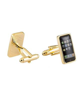 iPhone Mobile Gold Cufflinks In Box 3