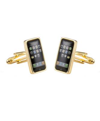 iPhone Mobile Gold Cufflinks In Box 4