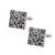 QR Code Barcode Black Cufflinks In Box