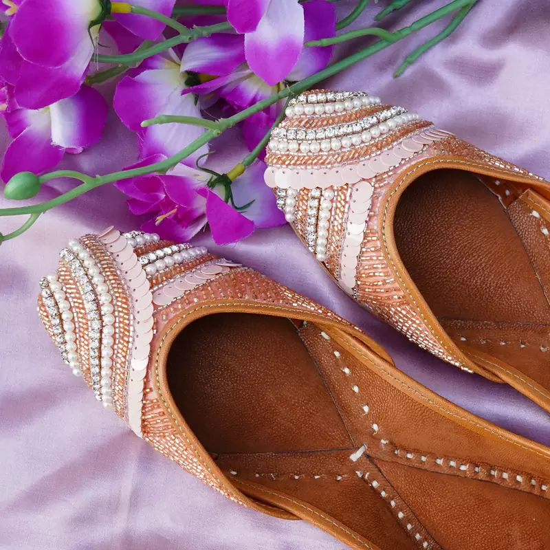 Pastel Pearl Embellished Women Jutti