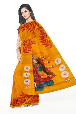 Sareesboutique.in Hand Painted DURGA on Bangladeshi Cotton 2