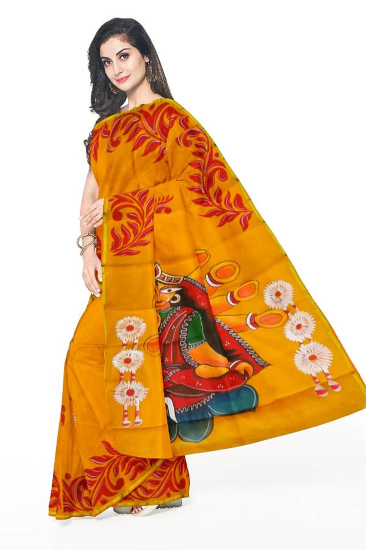 Sareesboutique.in Hand Painted DURGA on Bangladeshi Cotton