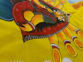 Sareesboutique.in Hand Painted DURGA on Bangladeshi Cotton 3