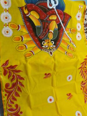 Sareesboutique.in Hand Painted DURGA on Bangladeshi Cotton 4