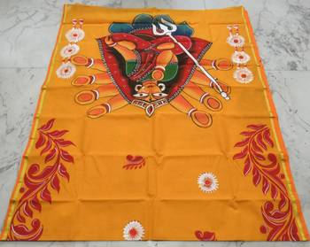 Sareesboutique.in Hand Painted DURGA on Bangladeshi Cotton 5