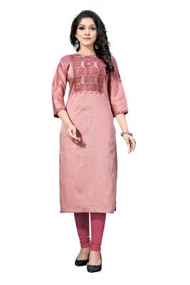 Brown woven viscose ethnic-kurtis 2
