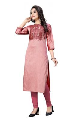 Brown woven viscose ethnic-kurtis 3
