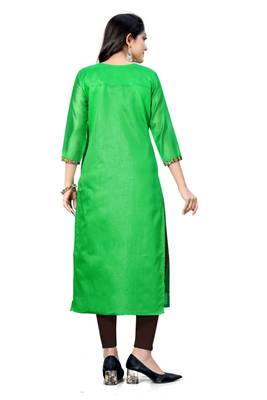 Green woven viscose ethnic-kurtis 4