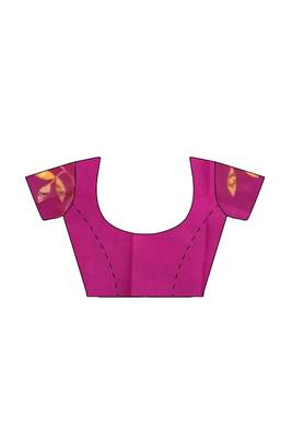 Sareesboutique.in Hand Paint and Embroidery Work on Purple Colour Bangladeshi Cotton with Blouse Piece 4