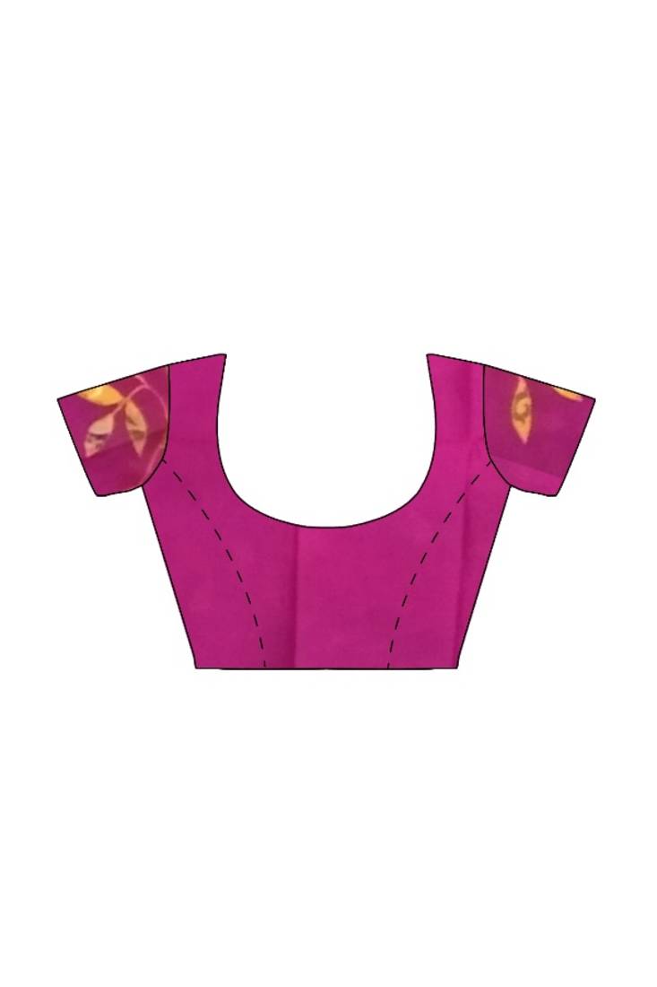 Sareesboutique.in Hand Paint and Embroidery Work on Purple Colour Bangladeshi Cotton with Blouse Piece