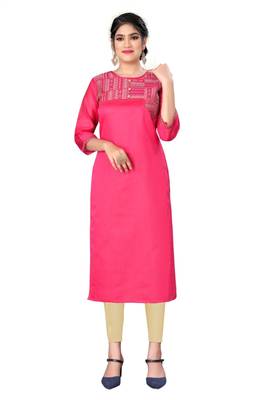 Peach woven viscose ethnic-kurtis 2