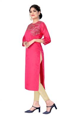 Peach woven viscose ethnic-kurtis 3