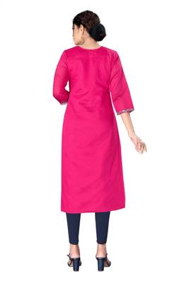 Pink woven viscose ethnic-kurtis 4