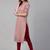 Pink embroidered cotton kurtas-and-kurtis