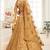 Gold Embroidered Net Semi Stitched Lehenga