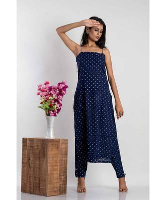 blue cotton stitched   kurta  &   bottom 2