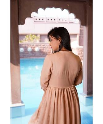 rose pink cotton stitched  kurta  &   dupatta  &   bottom 5