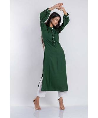 green cotton stitched   tunic 2