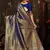 BLUE Color Designer Kanchipuram Handloom Weaving Silk Saree