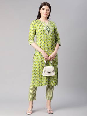 Green printed viscose ethnic-kurtis 5