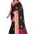Black woven cotton saree with blouse