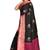 Black woven cotton saree with blouse