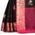 Black woven cotton saree with blouse