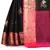 Black woven cotton saree with blouse
