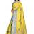 Yellow woven cotton saree with blouse