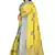 Yellow woven cotton saree with blouse