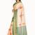 Beige woven cotton saree with blouse