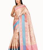 Multicolor woven cotton saree with blouse